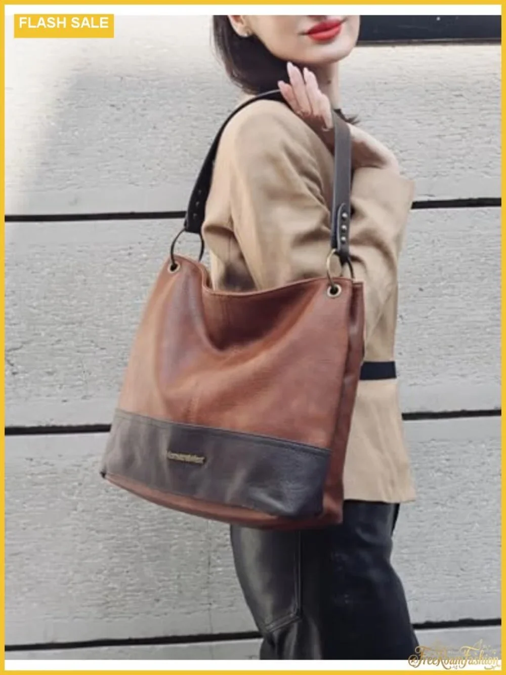 Women's Large Hobo Bag Vegan Leather Slouchy Tote Shoulder Purse